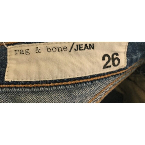 Rag & Bone Jeans Women's Size 26 Blue June Cotton Blend Distressed Raw Hem - Picture 7 of 9